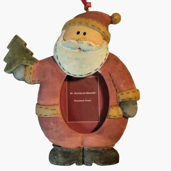 St Nicholas Square Holiday Frame Ornaments  Reindeer Snowman Santa Lot 3 - Picture 4 of 13